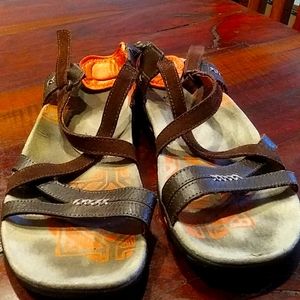 Brown Merrell walking sandals Size 11